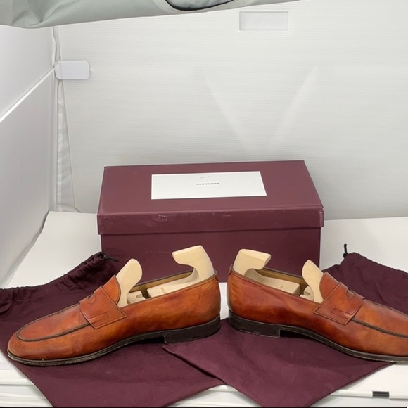 🔥JOHN LOBB COLOR "NEW GOLD" SIZE 10E. Preworn - Picture 4 of 9